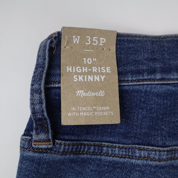 - Madewell Women’s Jeans Petite 10" High Rise skinny blue 35p - Picture 13 of 16